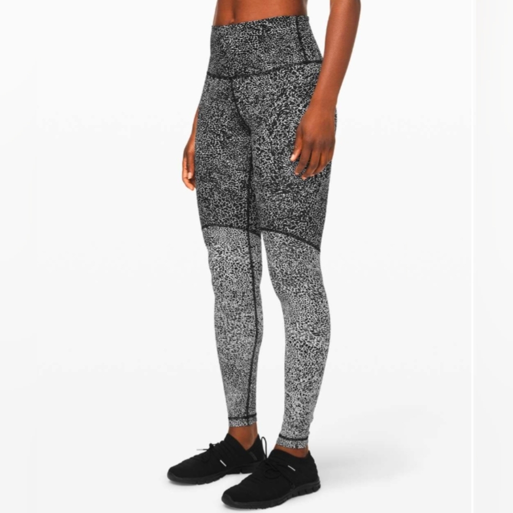 LULULEMON | Women's Blk/Wht Polar Shift Wunder Under High-Rise Full Leggings